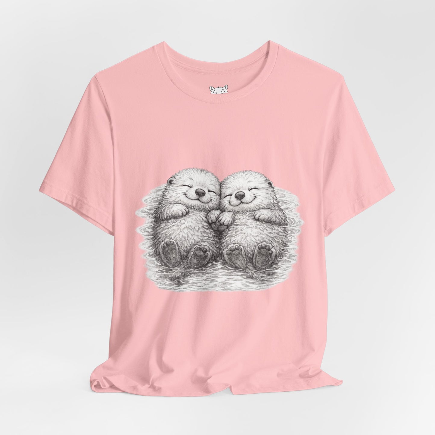 Otter Cuddle T-Shirt – Cute Sleeping Otters Graphic Tee
