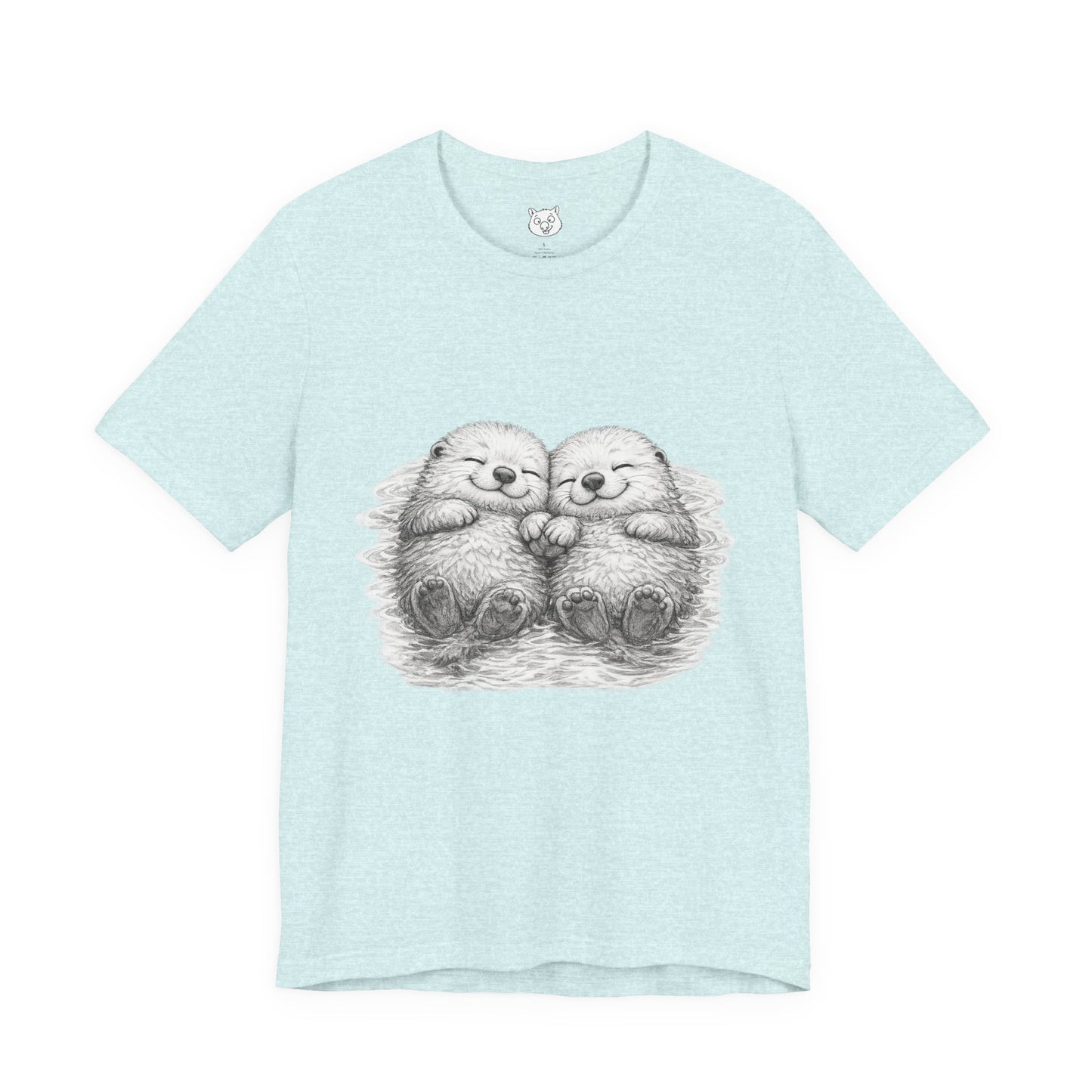 Otter Cuddle T-Shirt – Cute Sleeping Otters Graphic Tee