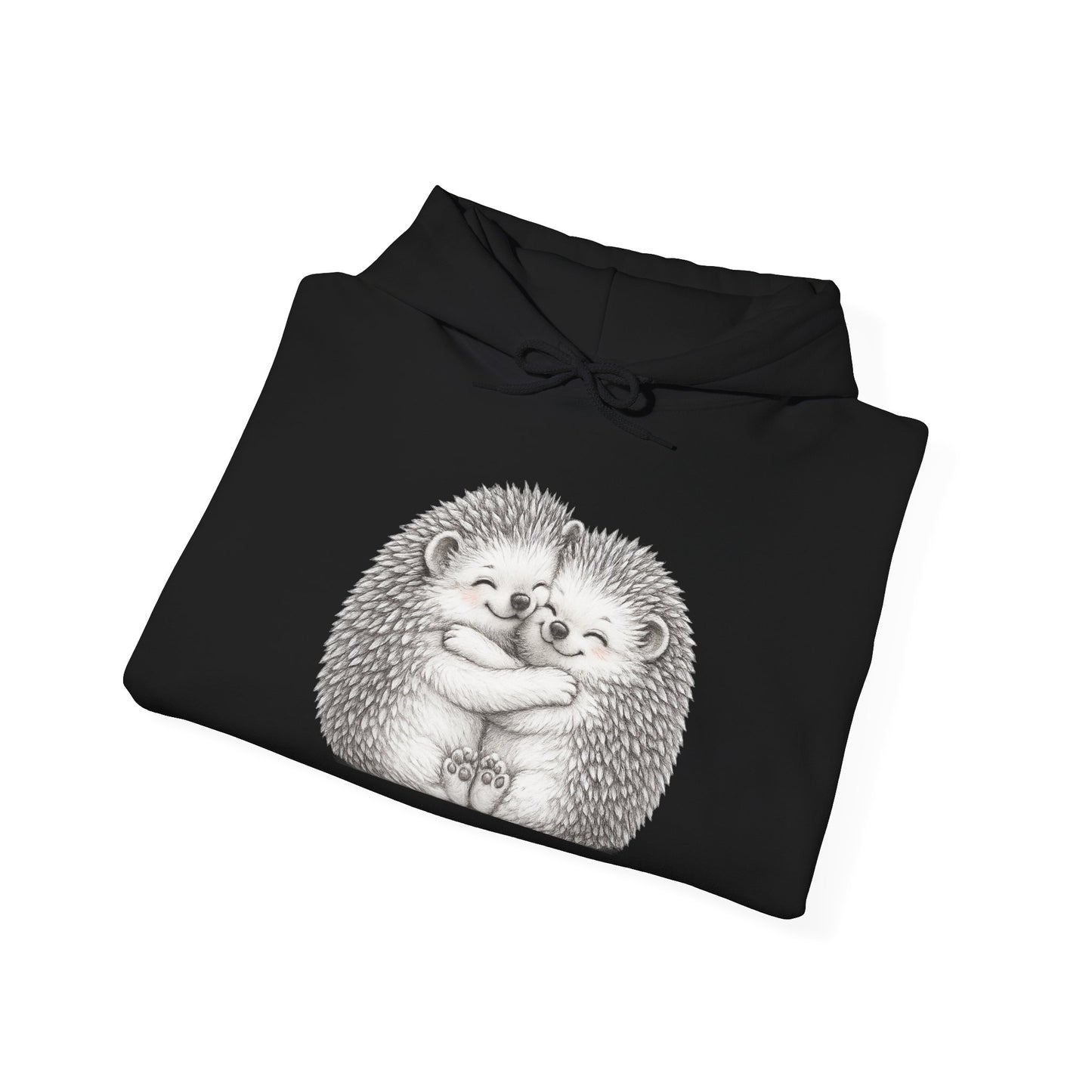 Hedgehog Hug Hoodie — Cute Animal Graphic Sweatshirt, Cozy Gift for Animal Lovers