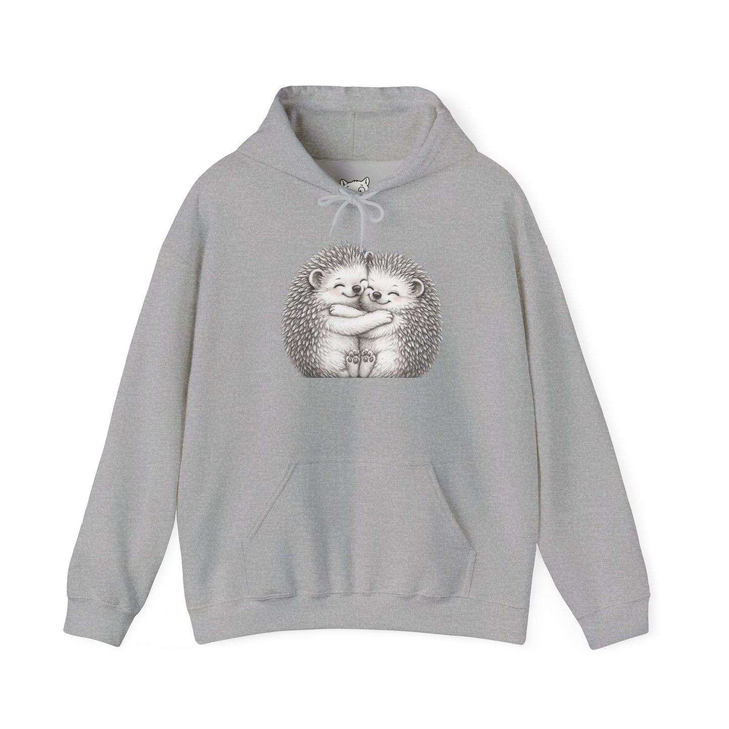 Hedgehog Hug Hoodie — Cute Animal Graphic Sweatshirt, Cozy Gift for Animal Lovers