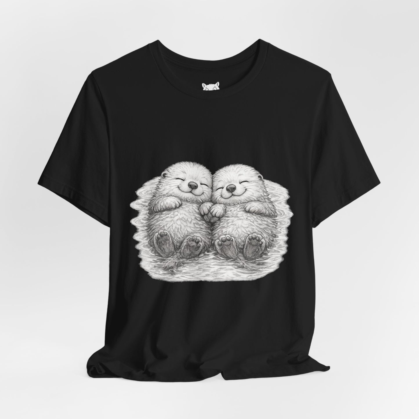 Otter Cuddle T-Shirt – Cute Sleeping Otters Graphic Tee