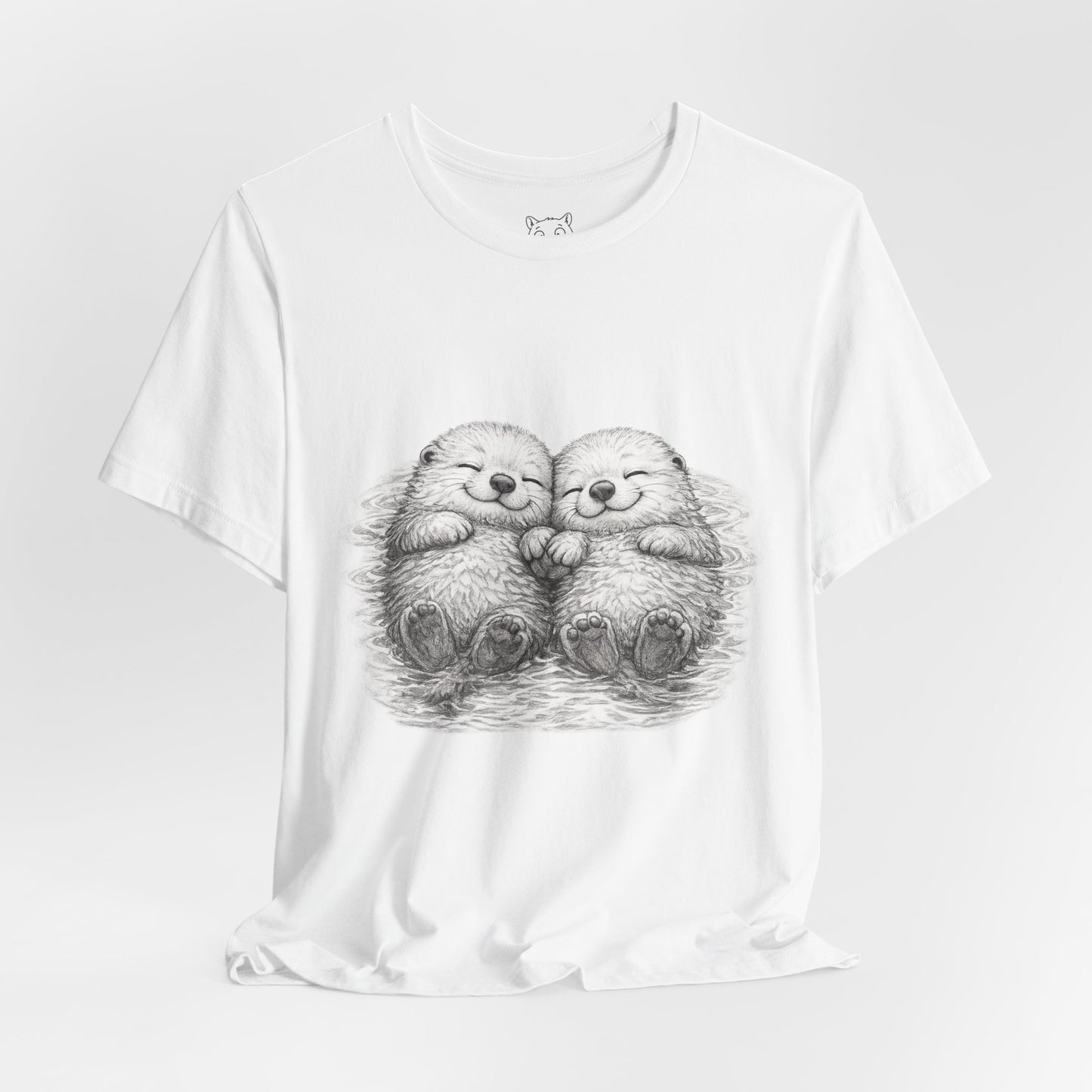 Otter Cuddle T-Shirt – Cute Sleeping Otters Graphic Tee