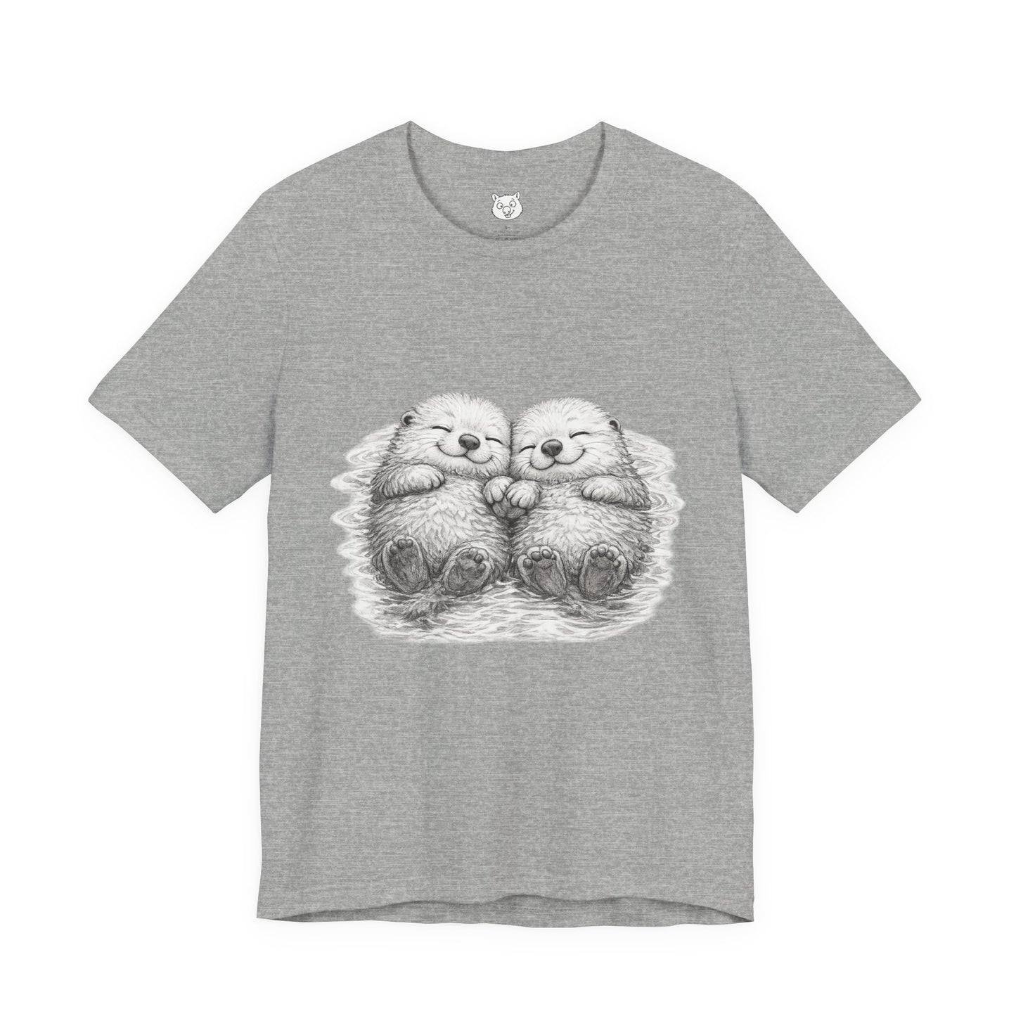 Otter Cuddle T-Shirt – Cute Sleeping Otters Graphic Tee