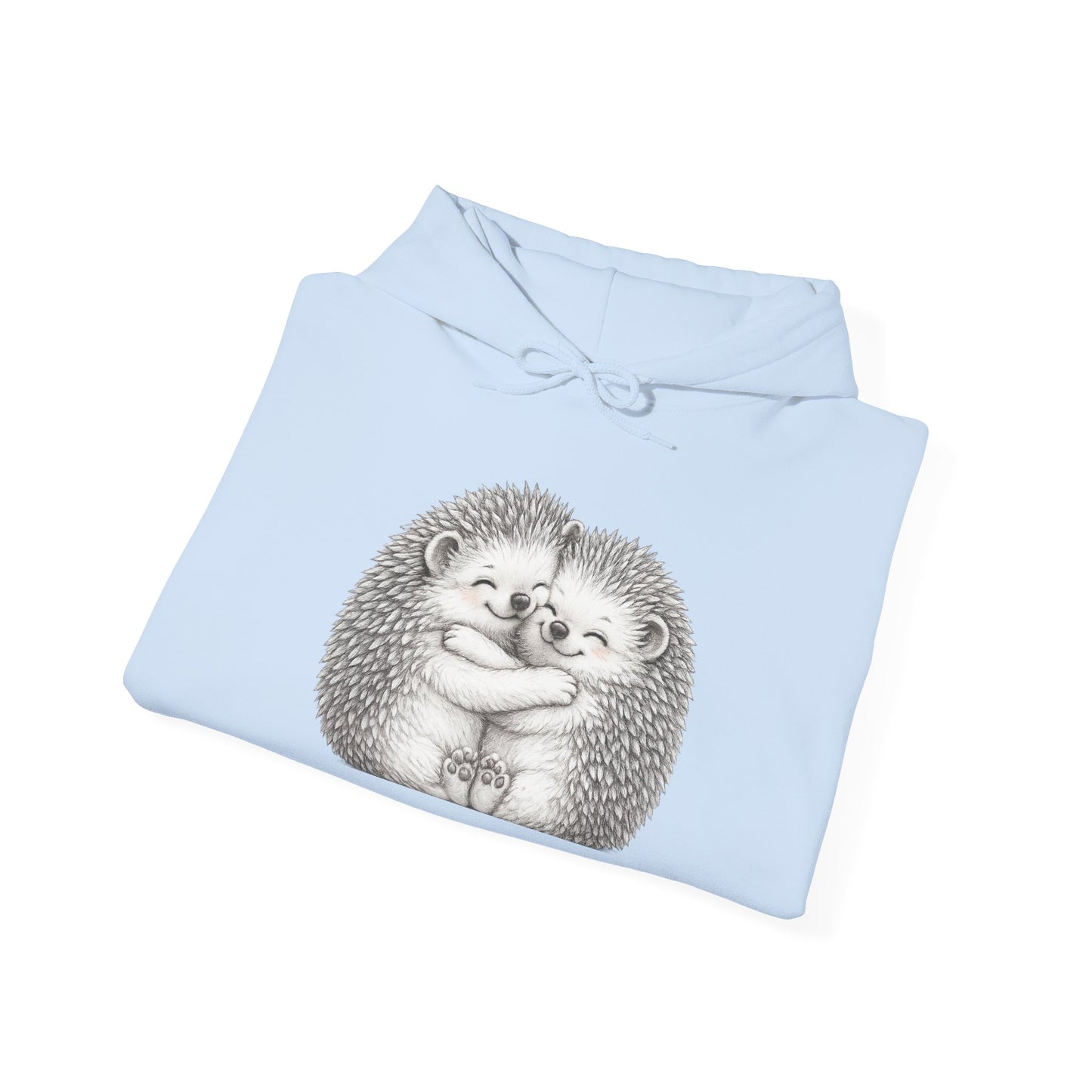 Hedgehog Hug Hoodie — Cute Animal Graphic Sweatshirt, Cozy Gift for Animal Lovers