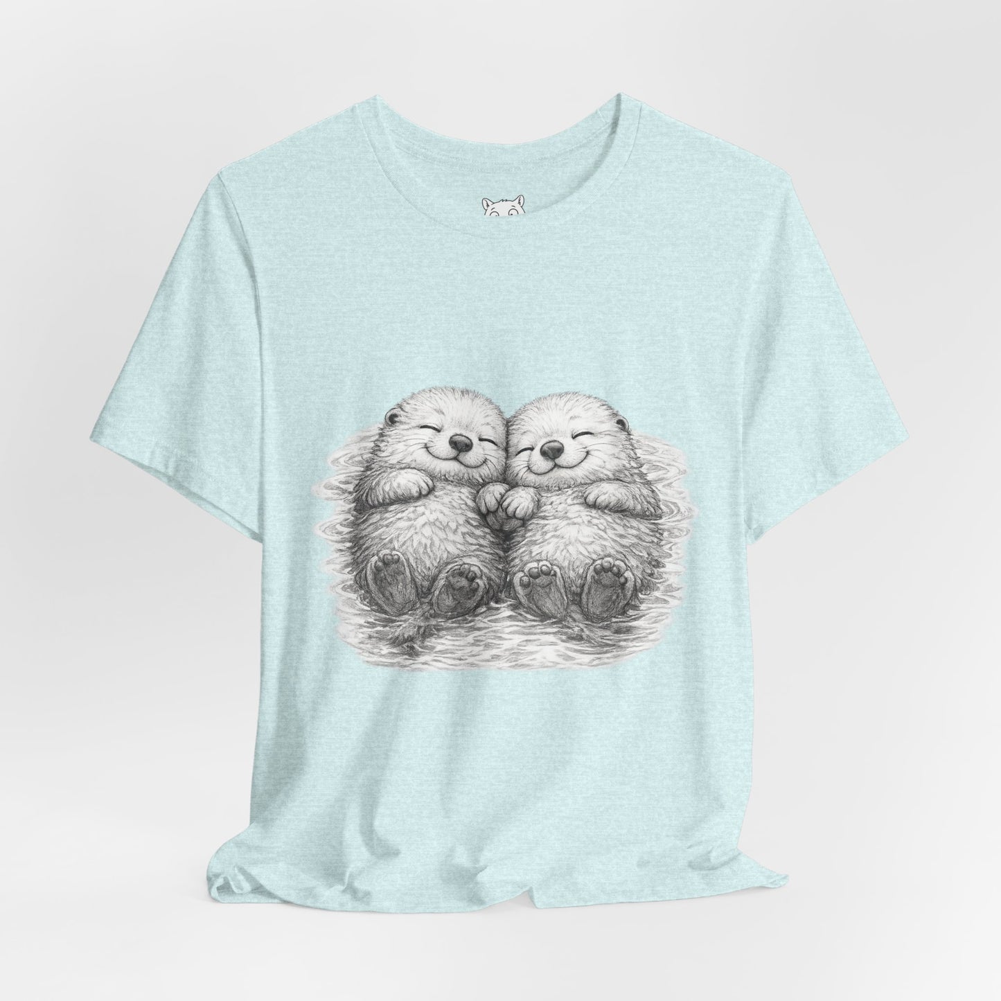 Otter Cuddle T-Shirt – Cute Sleeping Otters Graphic Tee