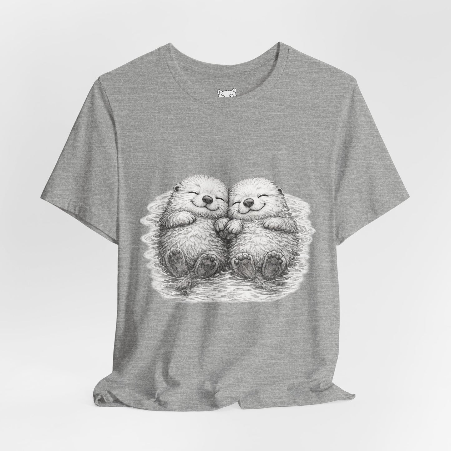 Otter Cuddle T-Shirt – Cute Sleeping Otters Graphic Tee