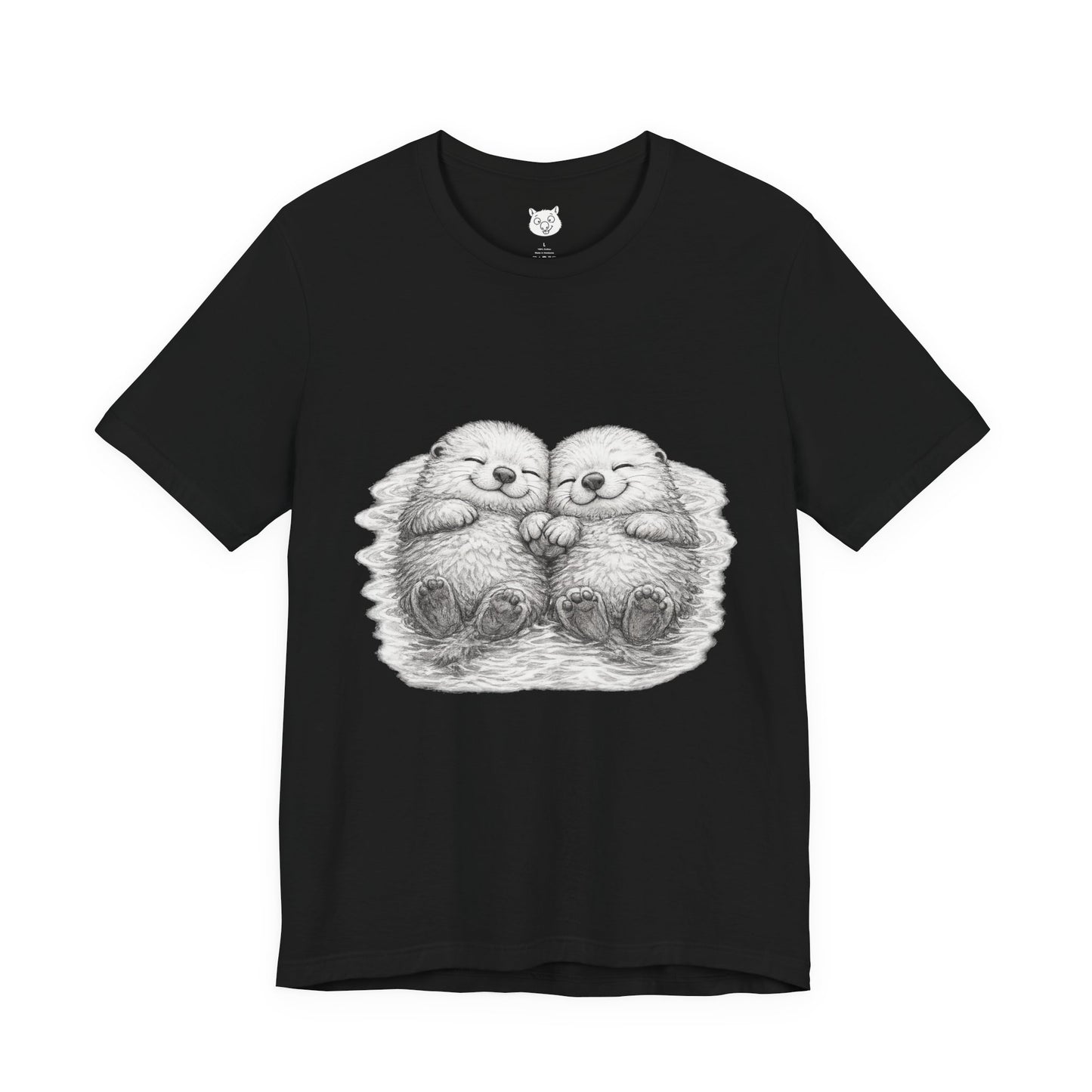 Otter Cuddle T-Shirt – Cute Sleeping Otters Graphic Tee
