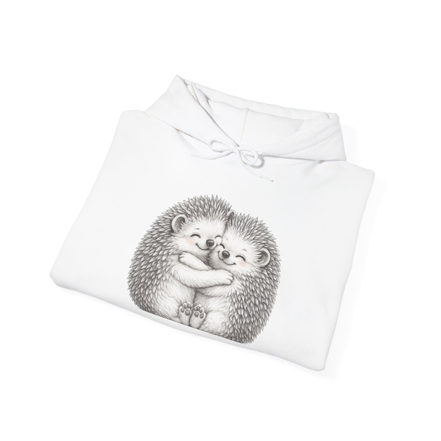 Hedgehog Hug Hoodie — Cute Animal Graphic Sweatshirt, Cozy Gift for Animal Lovers