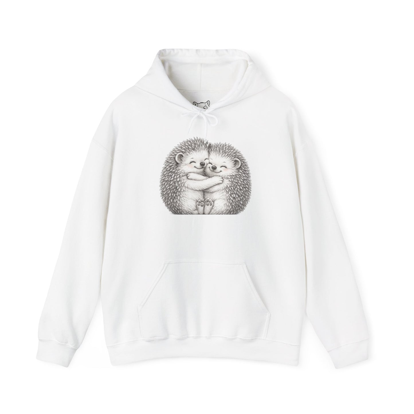 Hedgehog Hug Hoodie — Cute Animal Graphic Sweatshirt, Cozy Gift for Animal Lovers