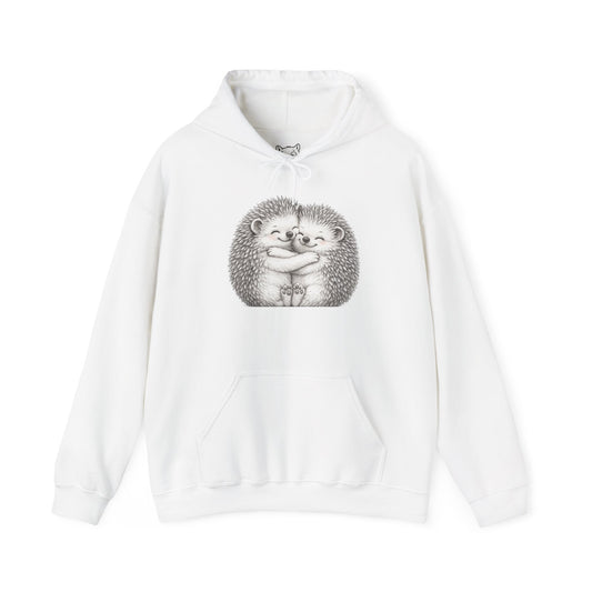Hedgehog Hug Hoodie — Cute Animal Graphic Sweatshirt, Cozy Gift for Animal Lovers