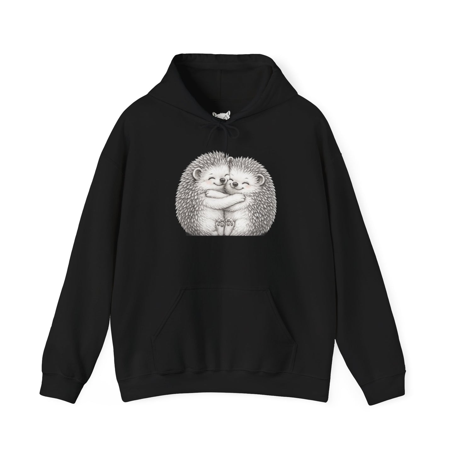 Hedgehog Hug Hoodie — Cute Animal Graphic Sweatshirt, Cozy Gift for Animal Lovers